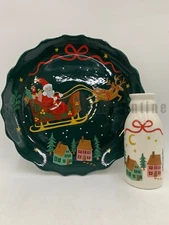 Pottery Barn Kids Rifle Paper Co Special Delivery Cookie Plate & Milk Jug #6009A