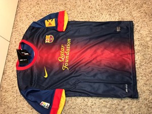 Nike UNICEF LFP Barcelona FCB Qatar Foundation Lionel Messi 10# Jersey Talla  30 | eBay