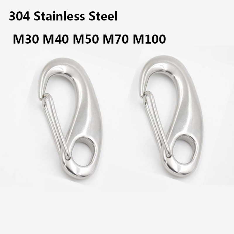 Mousqueton Inox 304 – Clip Ressort Pour Clés, Sac à Dos, Taille M30 à M100