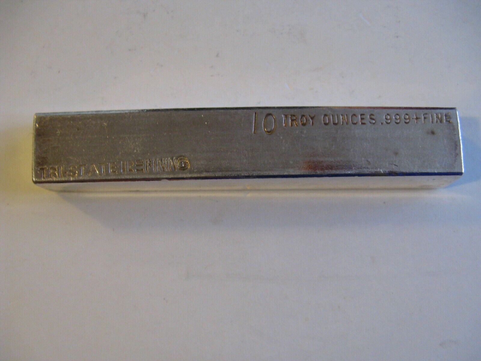 Rare 10 oz Tri State Refining  999 Fine Silver Industrial Bar / Ingot