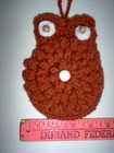 Hand crochet owl coin purse, rust   a — photo 4
