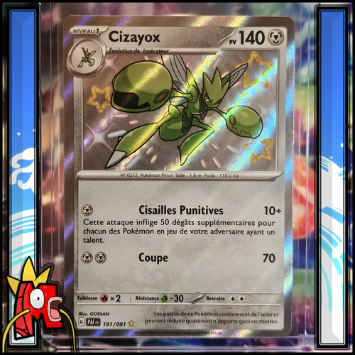 Carte Pokémon : Cizayox 191/091 - PAF Destinées de Paldea - Shiny Rare - NEUF