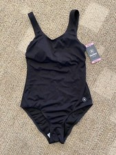 Hurley One Piece Swimsuit Swim Suit Solid Black UPF 50 Women's Size Small