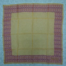 MICHEL KLEIN Orange Thin Silk Scarf Scarves 20.5" X 20.5" P72