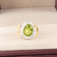 Peridot Gemstone 925 Sterling Silver Ring Handmade Jewelry Ring Gift For Love