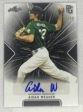 2021 LEAF PERFECT GAME AIDAN WEAVER BLACK PAPER AUTO # 8/50