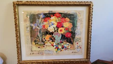 GALTCHANSKY WISSOTSKY RAINBOW BOQUET SIGNED SERIGRAPH NUMBER 382/495 FRAMED
