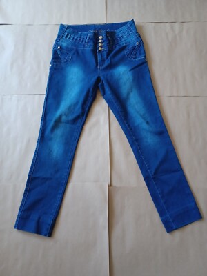 Tush Push Women's Size 15 Jeans Straight Blue Denim Stretch