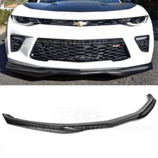 For 16-Up Chevrolet Camaro SS | T6 Style PRIMER BLACK Front Bumper Lip Splitter