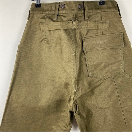 Nigel Cabourn Green Cargo Pants Cinch Heavy Weight Men's Size 32 - Picture 4 of 9