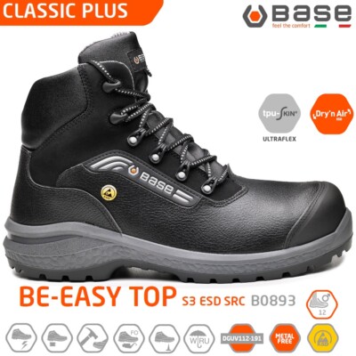 BASE CLASSIC PLUS SICHERHEITSSCHUHE BE-EASY TOP S3 ESD SRC High B0893