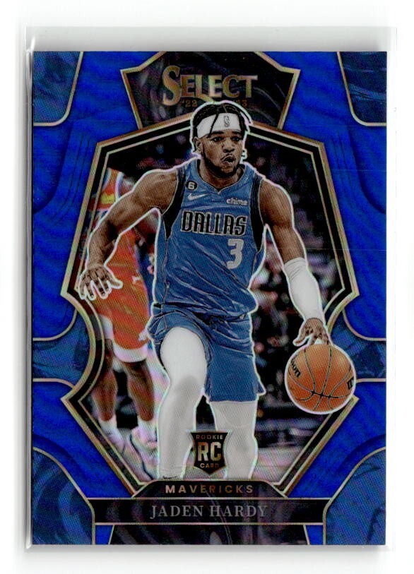 2022-23 Panini Select - Premier Level Blue Prizm #174 Jaden Hardy (RC)