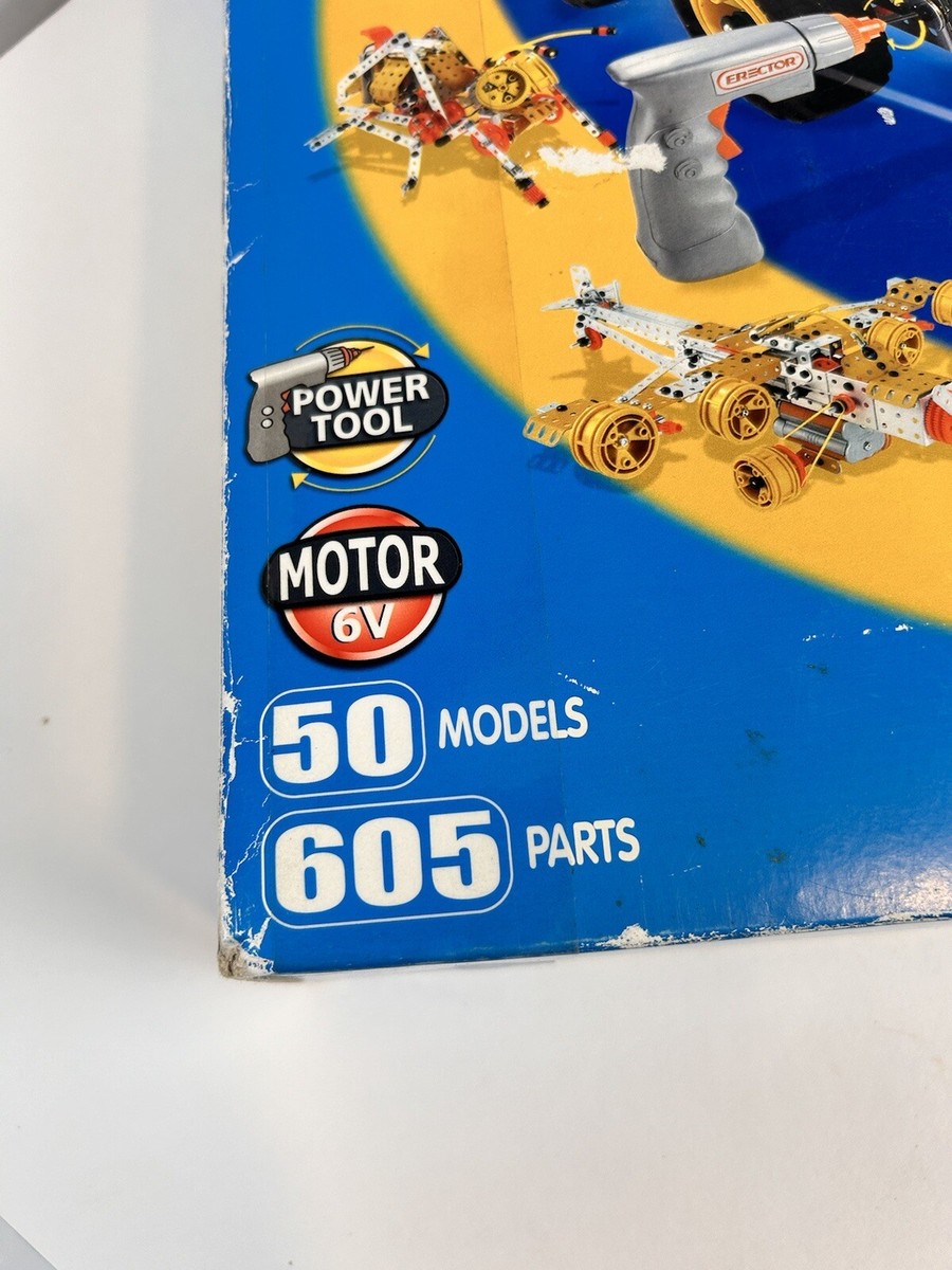 Meccano Erector Set #9550 Multi Models 605 Parts Power Tool