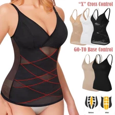 Womens Body Shaper Shapewear Compression Camisoles Tummy Control Cami Tanks Tops