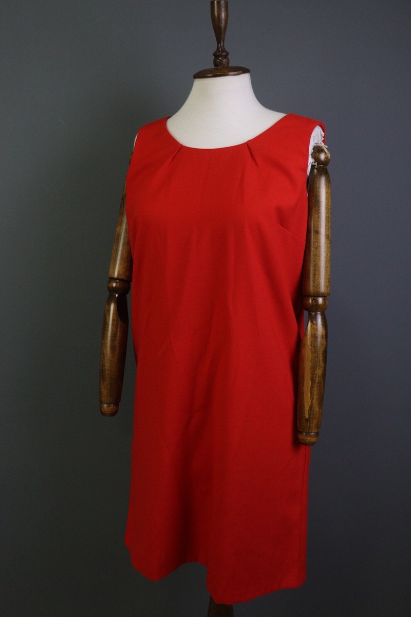 Ana　love moschino 半袖ワンピース　38 赤 Love Moschino Sinv Viscose Red A-Line Tank Knee Length Dress | eBay
