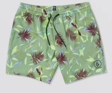 Volcom Men  s Med Manic Boarding Shorts -Basil