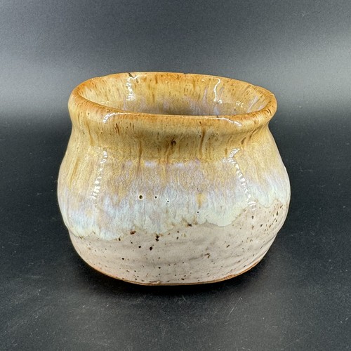 Taza de té café terracota cerámica artística de estudio hecha a mano esmalte por goteo - Imagen 4 de 9