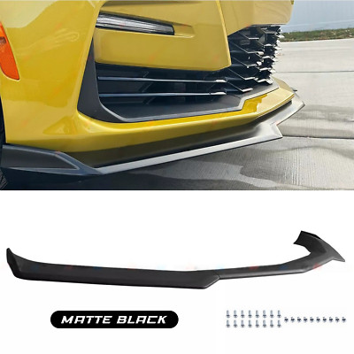 Fit For Chevy Camaro SS RS LS LT ZL1 Matte Black Front Bumper Lip Splitter ABS