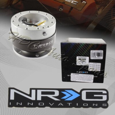 Gunmetal/Silver Body Steering Wheel NRG Gen 2.0 Quick Release Adapter SRK-200SL