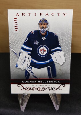 Upper Deck 2021-22 Artifacts #112 - Connor Hellebuyck Ruby Stars /499 - Winnipeg