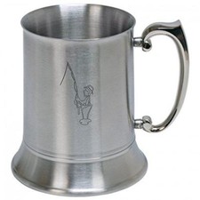 Image of Personalised Engraved Fishing Stainless Steel Tankard st18