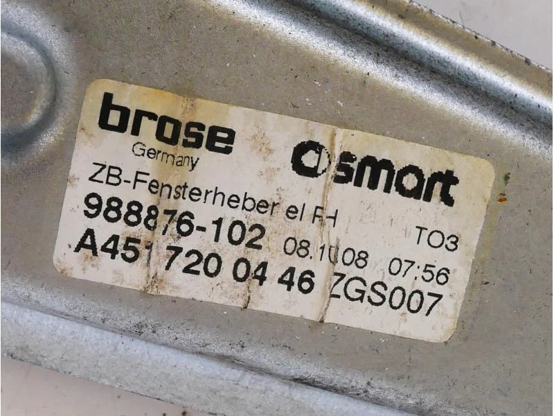 A451720446 SISTEMA C/MOTORINO ALZACRISTALLO PORTA DX SMART FORTWO (451) (2007>20 - Immagine 3 di 4