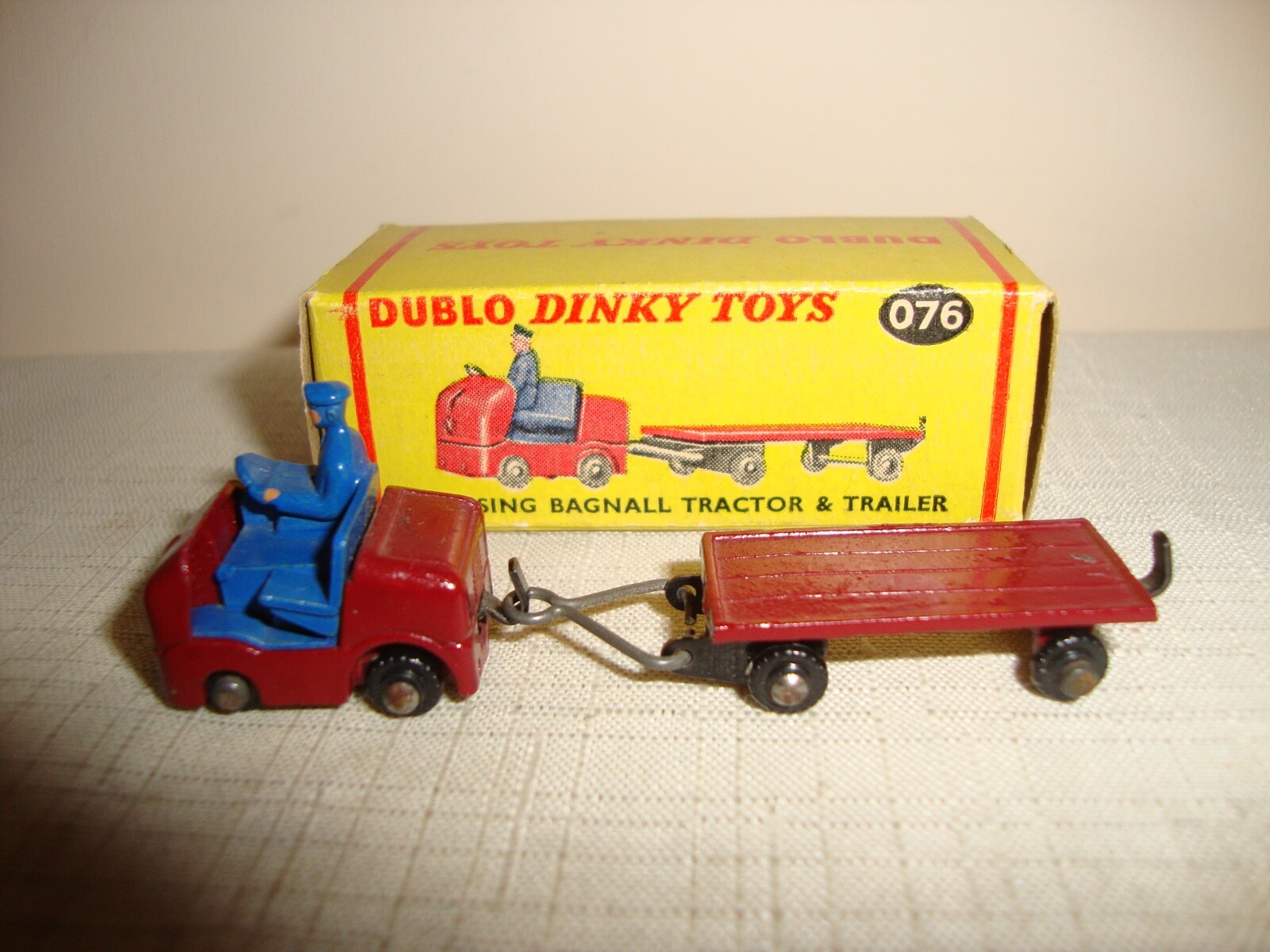 Dinky 076, Lansing Bagnall Tractor and Trailer - Free Price Guide
