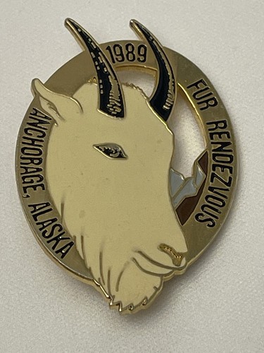 1989 Fur Rendezvous Dall Sheep Anchorage Alaska Pin
