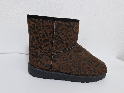 STUDIO LEOPARD PRINT BROWN/BLACK MIX WINTER BOOTS.SIZE 7 - Picture 2 of 5