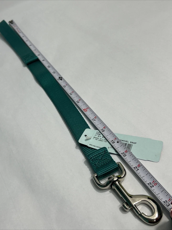 Cable de nailon para perro HAMILTON S/T con broche giratorio (verde azulado) Foto 3 de 4
