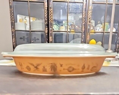 Plat Ovale Vintage PYREX 2 Compartiments - Verre Transparent - Fabriqué Aux USA