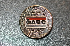 91-92 AMERICAN BOWLING COLLEGE ABC LEAGUE RUNNER-UP TOKEN!   CC478XXN