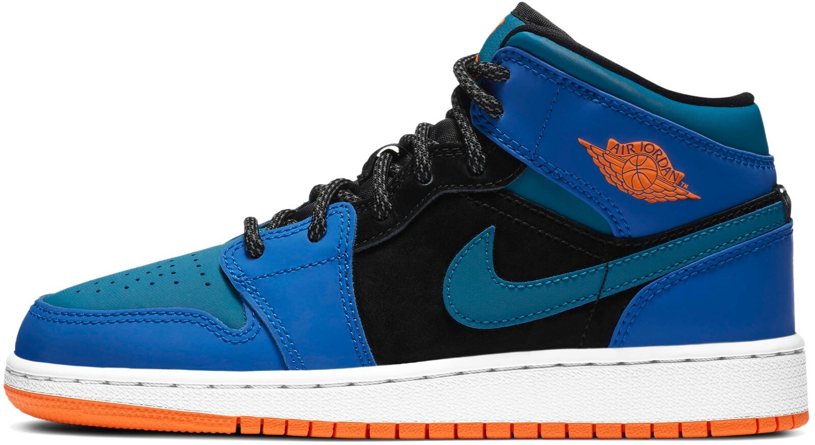 blue orange black jordans