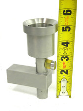 Small Hopper Stainless Steel Funnel with Flow Control Valve See Photos