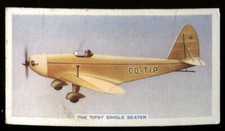 United Kingdom Tobacco Card, UK Greys, AIRCRAFT, 1938, Tipsy Single Seater, #45