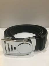 Custom Men's Leather Ratchet belt with Darth Vader inspired buckle