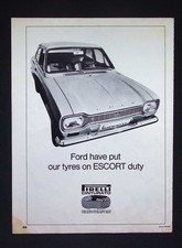 Original Anzeige 1968 - Pirelli Cinturato Reifen - Ford haben unsere Reifen auf ESC gesetzt