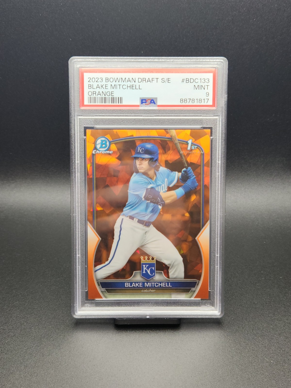 2023 Bowman Draft Sapphire Edition Blake Mitchell #BDC133 Orange /25 (RC) PSA 9