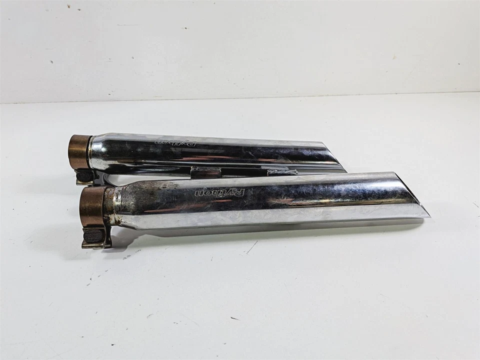 2012 Harley Softail FLSTF Fat Boy Python Slash Cut Slip On Muffler - Image 4 of 4