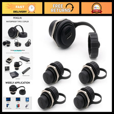 5PCS Waterproof USB C 3.1 Panel Mount Coupler, Type C Female Extension Adapter f