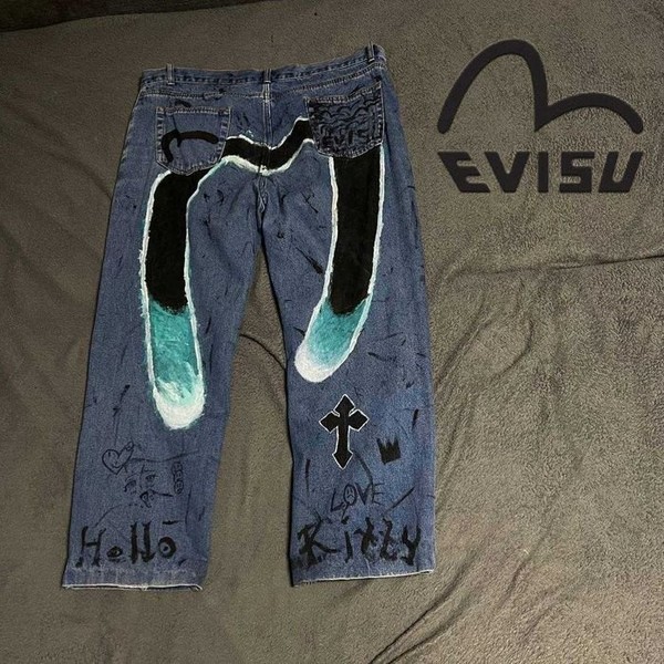 Men Custom Jeans Light Blue Denim 36-38