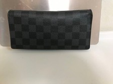 Louis Vuitton Damier Graphite Portefeuille Brazza N62665 Long Wallet 7.3 inch