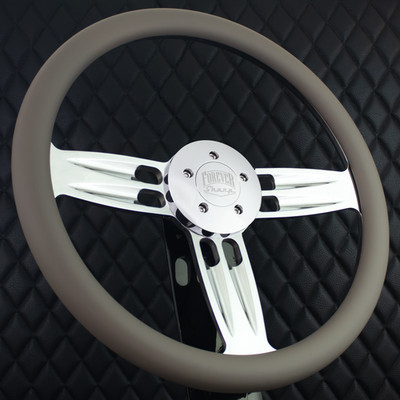 Forever Sharp 18'' Steering Wheel Big Rig Grey KEN W900 & PETE 320-389 T04