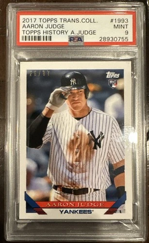 Aaron Judge 2017 Topps Transcendent History VIP Party PSA 9 Rookie Card 1993 /87
