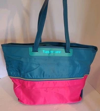  Tupperware Carry On Tote Bag Colorful Logo Spring Travel Shopping Business