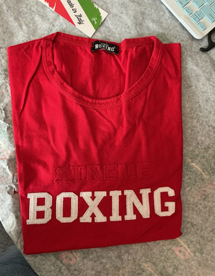 XTREME BOXING T-Shirt Rot/Weiß XL 100% Baumwolle Unisex Erwachsene