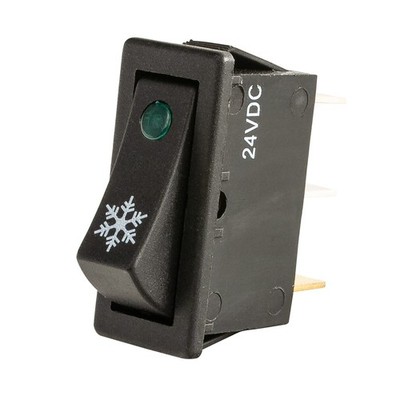T7 Design Rocker Switch (Air Conditioning - With Green LED) - Panel Mount