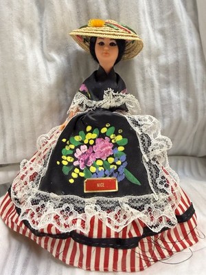 Nice Fabric Fashion Doll Girl Light Complexion Black Straight Hair Outfit Hat