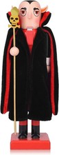 ArlinaL Halloween Nutcracker, 10 Inch Wooden Spooky Vampire Nutcracker