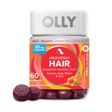 Hair Gummies 60 Count OLLY Heavenly Gummy Supports Healthy Keratin Biotin AMLA